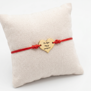 pulsera personalizada corazon roja lado 2